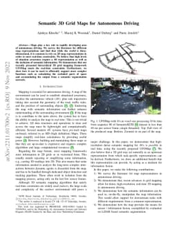 Semantic 3D Grid Maps for Autonomous Driving