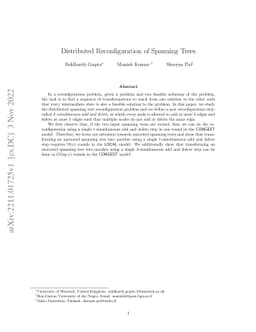 Distributed Reconfiguration of Spanning Trees