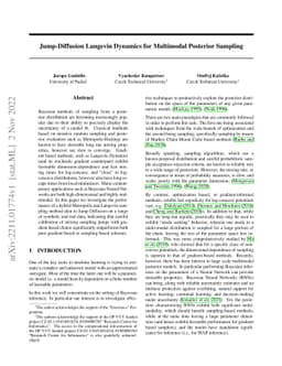 Jump-Diffusion Langevin Dynamics for Multimodal Posterior Sampling