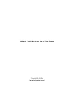 Seeing the Unseen: Errors and Bias in Visual Datasets