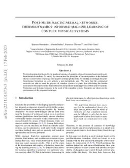 Port-metriplectic neural networks: thermodynamics-informed machine
  learning of complex physical systems