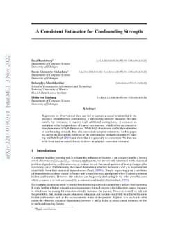 A Consistent Estimator for Confounding Strength
