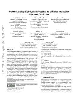 PEMP: Leveraging Physics Properties to Enhance Molecular Property
  Prediction