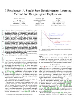 Theta-Resonance: A Single-Step Reinforcement Learning Method for Design
  Space Exploration