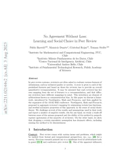 No Agreement Without Loss: Learning and Social Choice in Peer Review