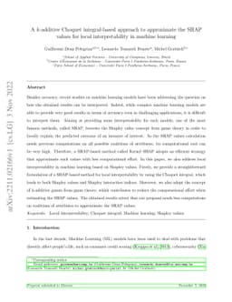 A $k$-additive Choquet integral-based approach to approximate the SHAP
  values for local interpretability in machine learning