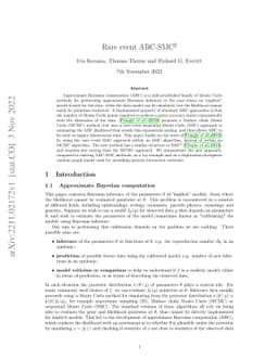 Rare event ABC-SMC$^{2}$