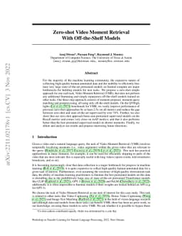 Zero-shot Video Moment Retrieval With Off-the-Shelf Models