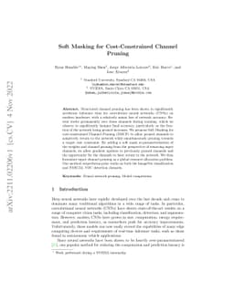 Soft Masking for Cost-Constrained Channel Pruning