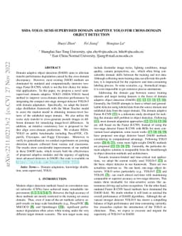 SSDA-YOLO: Semi-supervised Domain Adaptive YOLO for Cross-Domain Object
  Detection