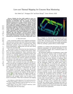 Low-cost Thermal Mapping for Concrete Heat Monitoring
