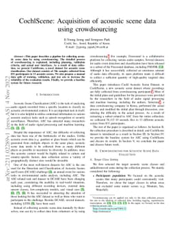 CochlScene: Acquisition of acoustic scene data using crowdsourcing