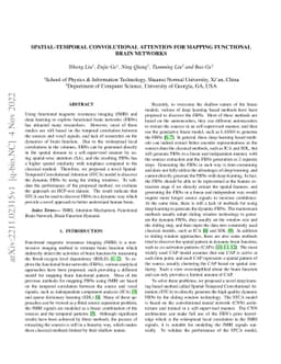 Spatial-Temporal Convolutional Attention for Mapping Functional Brain
  Networks