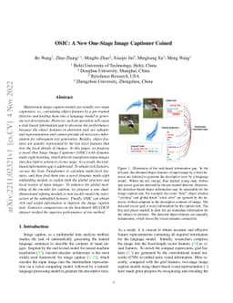 OSIC: A New One-Stage Image Captioner Coined