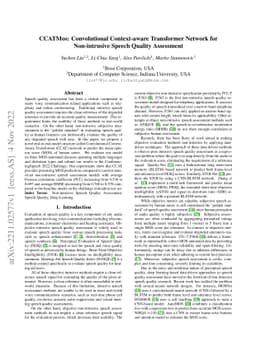 CCATMos: Convolutional Context-aware Transformer Network for
  Non-intrusive Speech Quality Assessment