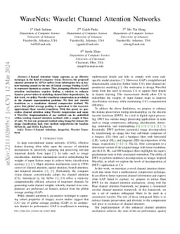 WaveNets: Wavelet Channel Attention Networks