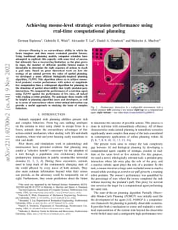 Achieving mouse-level strategic evasion performance using real-time
  computational planning