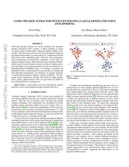SAMO: Speaker Attractor Multi-Center One-Class Learning for Voice
  Anti-Spoofing