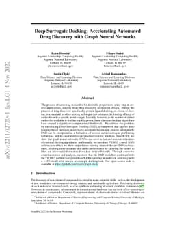 Deep Surrogate Docking: Accelerating Automated Drug Discovery with Graph
  Neural Networks