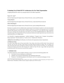 Evaluating Novel Mask-RCNN Architectures for Ear Mask Segmentation