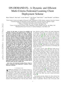 ON-DEMAND-FL: A Dynamic and Efficient Multi-Criteria Federated Learning
  Client Deployment Scheme