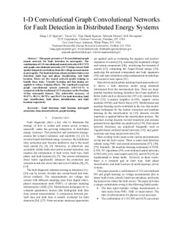 1-D Convolutional Graph Convolutional Networks for Fault Detection in
  Distributed Energy Systems