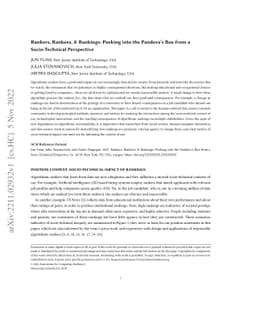 Rankers, Rankees, & Rankings: Peeking into the Pandora's Box from a
  Socio-Technical Perspective