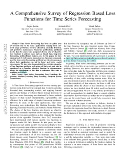 A Comprehensive Survey of Regression Based Loss Functions for Time
  Series Forecasting