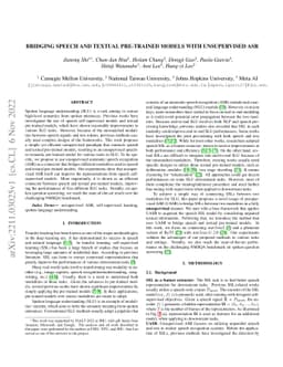 Bridging Speech and Textual Pre-trained Models with Unsupervised ASR