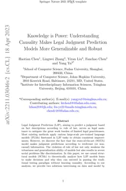 Knowledge is Power: Understanding Causality Makes Legal judgment
  Prediction Models More Generalizable and Robust