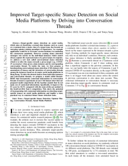 Improved Target-specific Stance Detection on Social Media Platforms by
  Delving into Conversation Threads