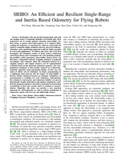 SRIBO: An Efficient and Resilient Single-Range and Inertia Based
  Odometry for Flying Robots