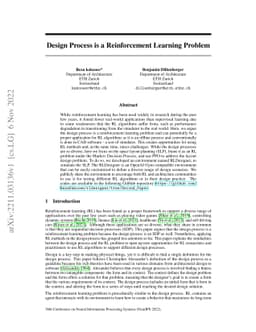 Design Process is a Reinforcement Learning Problem