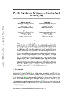 ProtoX: Explaining a Reinforcement Learning Agent via Prototyping
