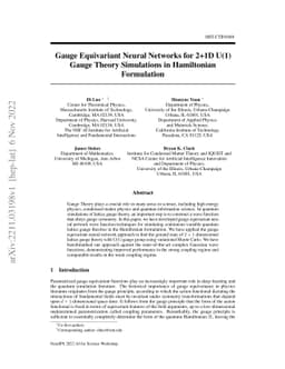 Gauge Equivariant Neural Networks for 2+1D U(1) Gauge Theory Simulations
  in Hamiltonian Formulation