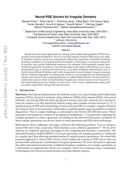 Neural PDE Solvers for Irregular Domains