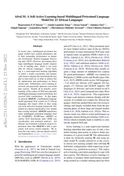 AfroLM: A Self-Active Learning-based Multilingual Pretrained Language
  Model for 23 African Languages