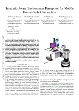 Semantic-Aware Environment Perception for Mobile Human-Robot Interaction