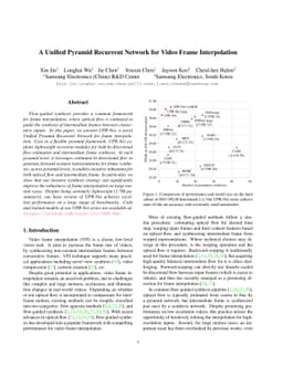 A Unified Pyramid Recurrent Network for Video Frame Interpolation