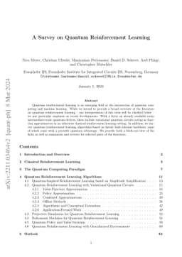 A Survey on Quantum Reinforcement Learning