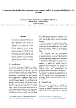 An approach to standardize, automate omni-channel and AI transactional
  digital service creation