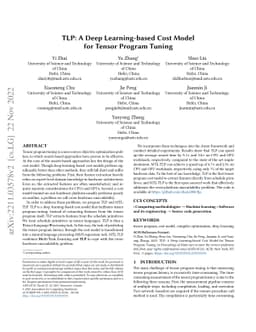 TLP: A Deep Learning-based Cost Model for Tensor Program Tuning