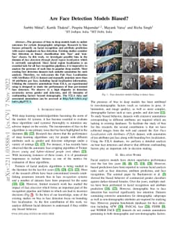 Are Face Detection Models Biased?