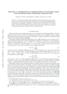 Towards a mathematical understanding of learning from few examples with
  nonlinear feature maps