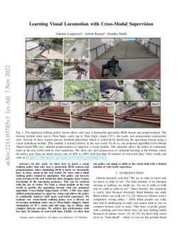 Learning Visual Locomotion with Cross-Modal Supervision