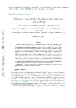 Automatic Change-Point Detection in Time Series via Deep Learning