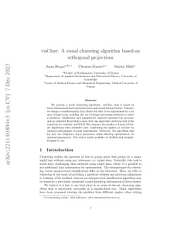 visClust: A visual clustering algorithm based on orthogonal projections