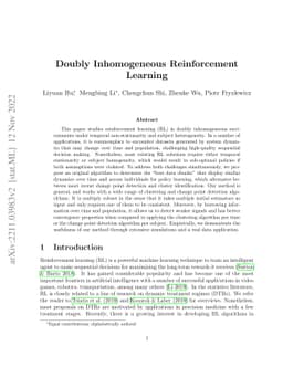 Doubly Inhomogeneous Reinforcement Learning