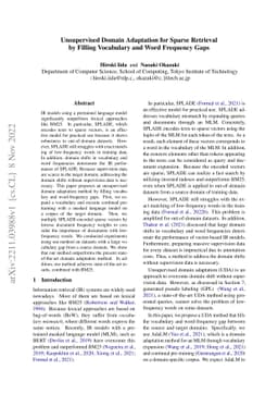 Unsupervised Domain Adaptation for Sparse Retrieval by Filling
  Vocabulary and Word Frequency Gaps