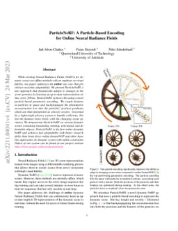ParticleNeRF: A Particle-Based Encoding for Online Neural Radiance
  Fields